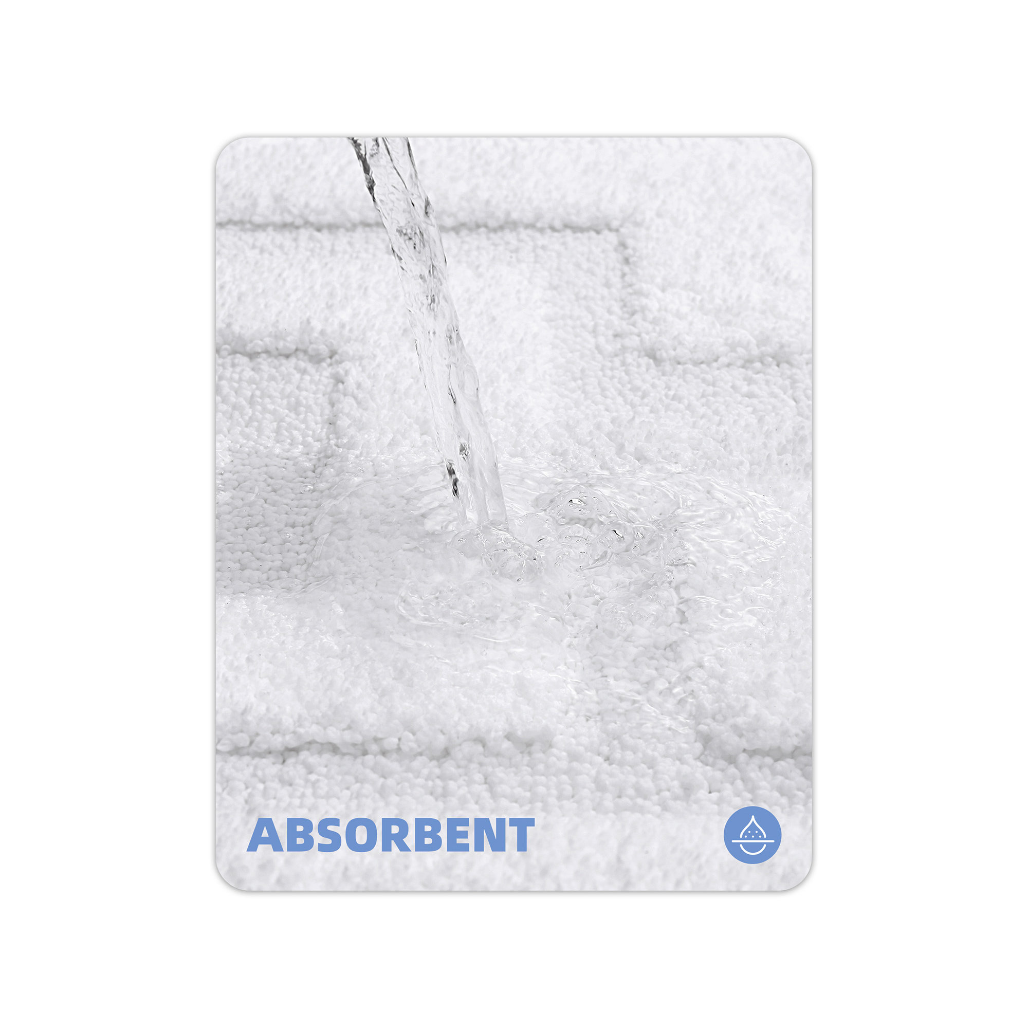 Non-Slip Bath Rug, White, 20" L x 47" W