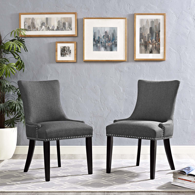 Modway Marquis Fabric Dining Side Chair, Gray