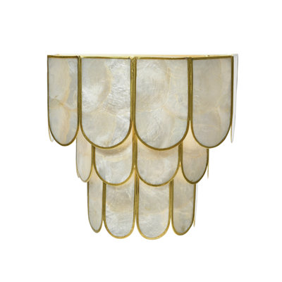 Abbington Gatsby 4-Tier Capiz and Metal Wall Sconce