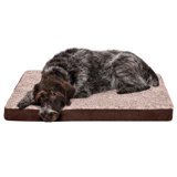 Faux Fur & Suede Deluxe Orthopedic Full Support Mattress Dog Bed