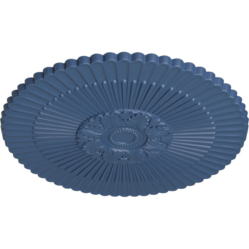 Médaillon de plafond Endurathane Milan, DE 47 5/8 po x P 2 3/4 po, finition perle noire peinte à la main, Americana