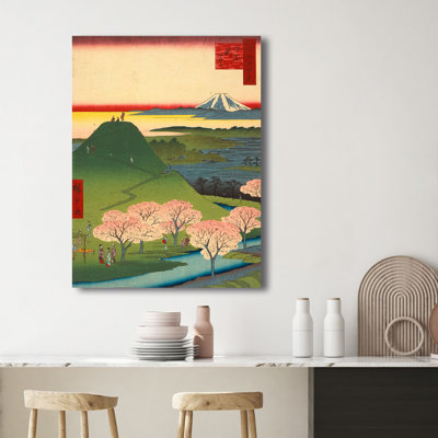 New Fuji, Meguro by Ando Hiroshige - Wrapped Canvas Print