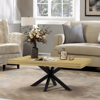Anamae Industrial Rectangular Coffee Table Natural