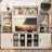 Farmhouse 88"W Entertainment Center With Charging Station-1707955829