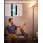 Lampe sur pied moderne à DEL avec télécommande - lumière continue à intensité variable, température de couleur réglable de 3000 K à 6000 K, éclairage à énergie efficace de 22 W pour le salon, la chambre à coucher et le bureau-1783788407-1783788406