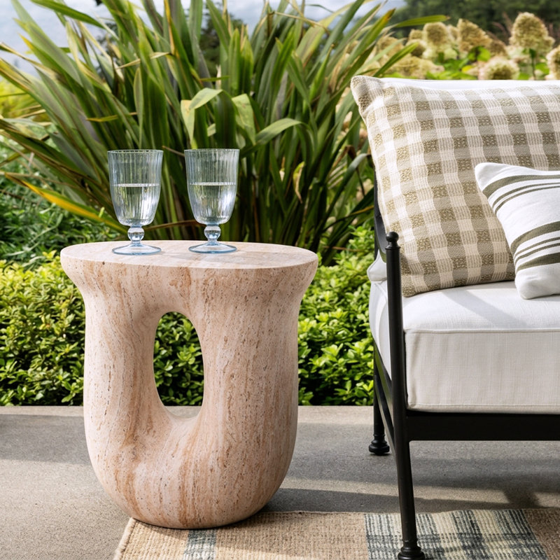 Table d'appoint Daisy, Marbre beige