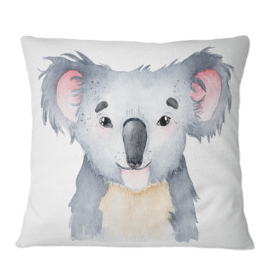 Portrait d'un mignon koala - Coussin décoratif à imprimé traditionnel