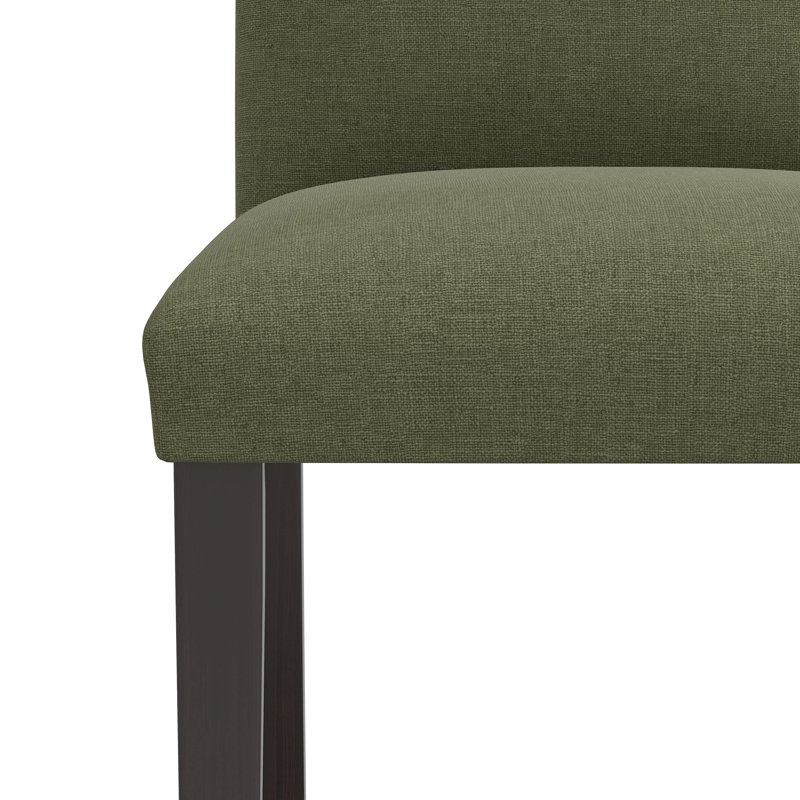 20'' H Upholstered Dining Chair, Zuma Laurel Textured Linen, Ancient Stewart Red