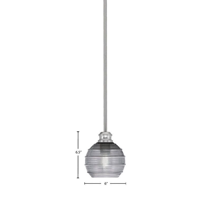 Mini-luminaire suspendu Edge, Nickel brossé