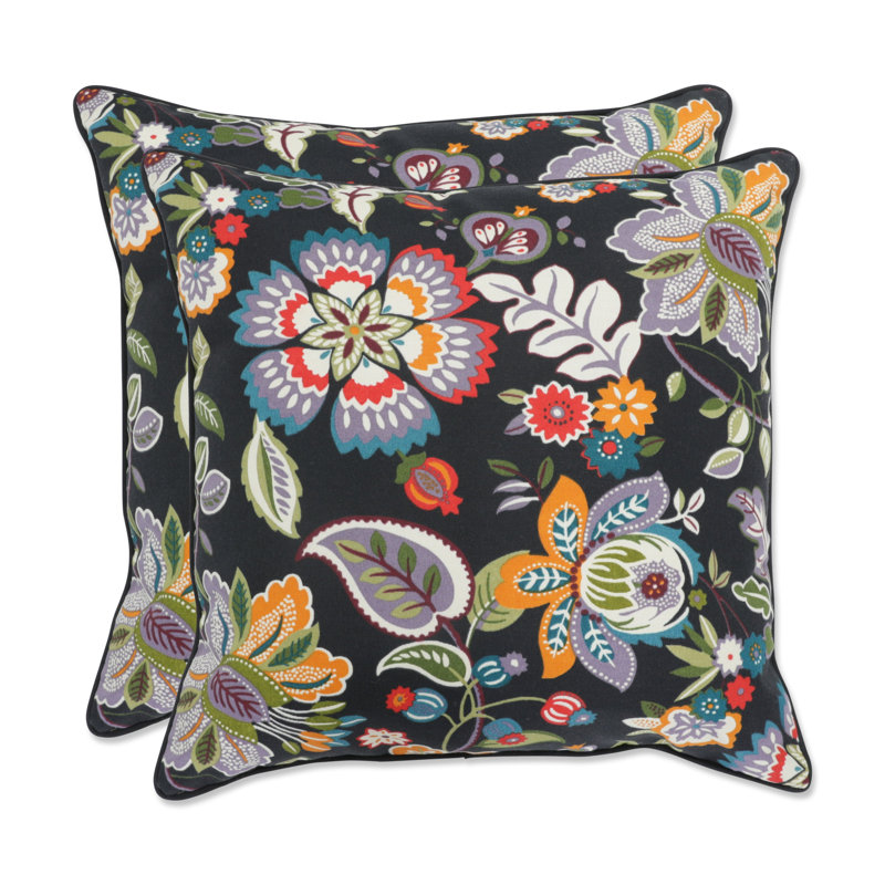 Floral Outdoor Throw Pillow