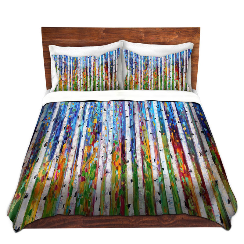  Housses de couette Karen Tarlton Autumn Birch Trees I Microfiber, Très grand