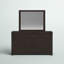 Commode double 7 tiroirs en bois massif avec miroir Mateo-1437306330