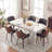 Chayne Faux Leather Upholstered Swivel Dining Armchairs-1483545561