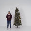 Slender Green Realistic Artificial Fir Christmas Tree-1613134200