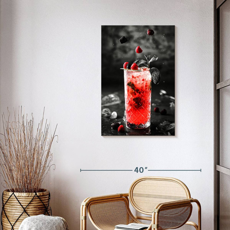 Pop Pop Berry Cocktail, H 36 po x l 24 po x P 1,25 po
