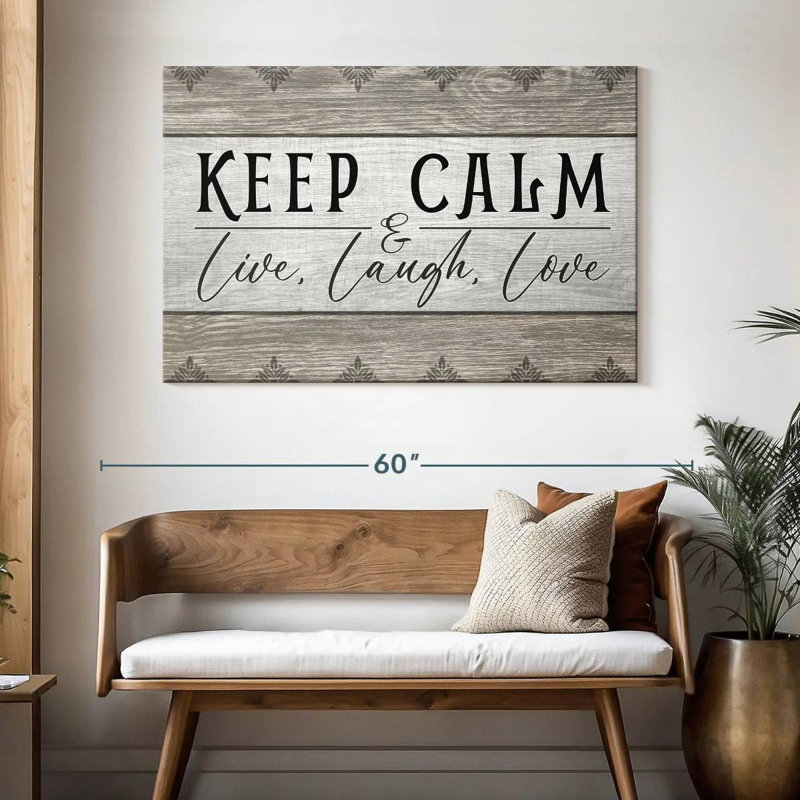 Tergel Keep Calm Patterned Typography, 32" H x 48" W