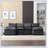 Large Chenille Fabric U-Shape Sectional Sofa-1433264275