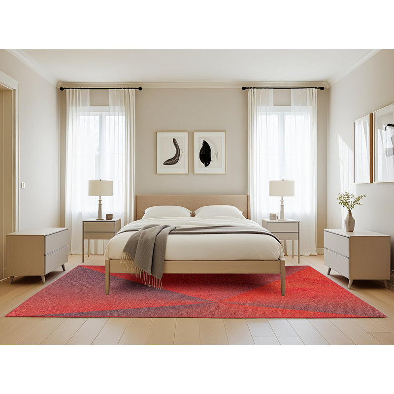 Tapis rouge / brun Ericka, Rectangle 5 pi x 8 pi