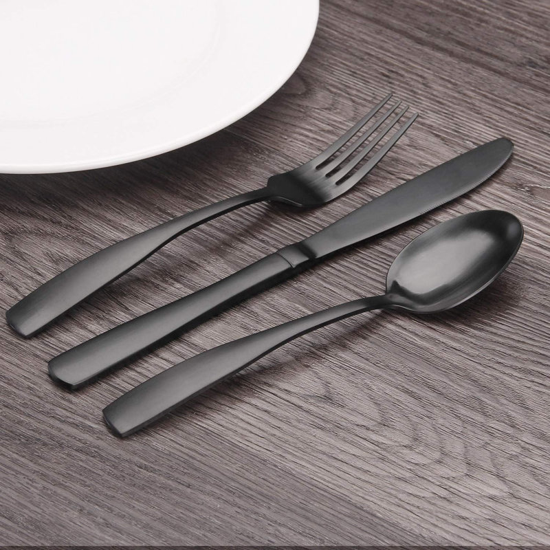 Silverware Set, Black