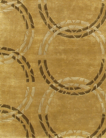 Aadi Wool Geometric Area Rug in Brown/Tan, Rectangle 2' x 3'