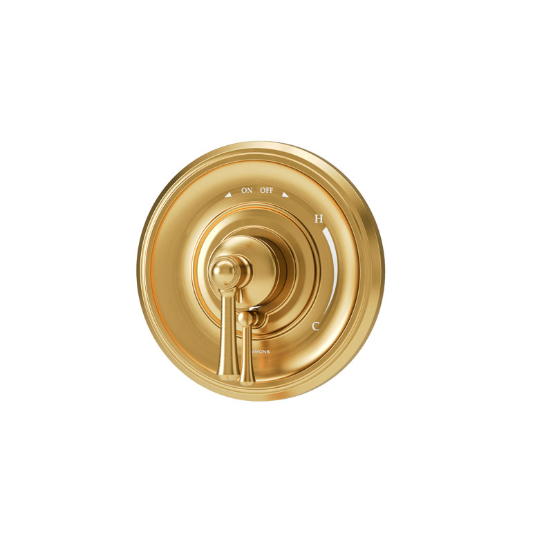 Braston Wall Mounted Shower Valve Trim with Volume Control Lever (Valve Not Included), Bronze