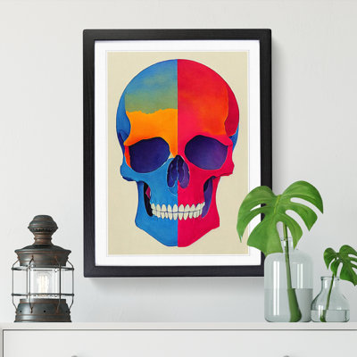 Watercolour Skull Vol.2 1 Piece Single Picture Frame Wall Art
