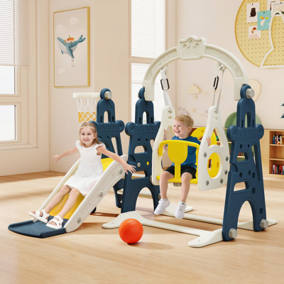 4-in-1 Toddler Extra-Long Swing Set