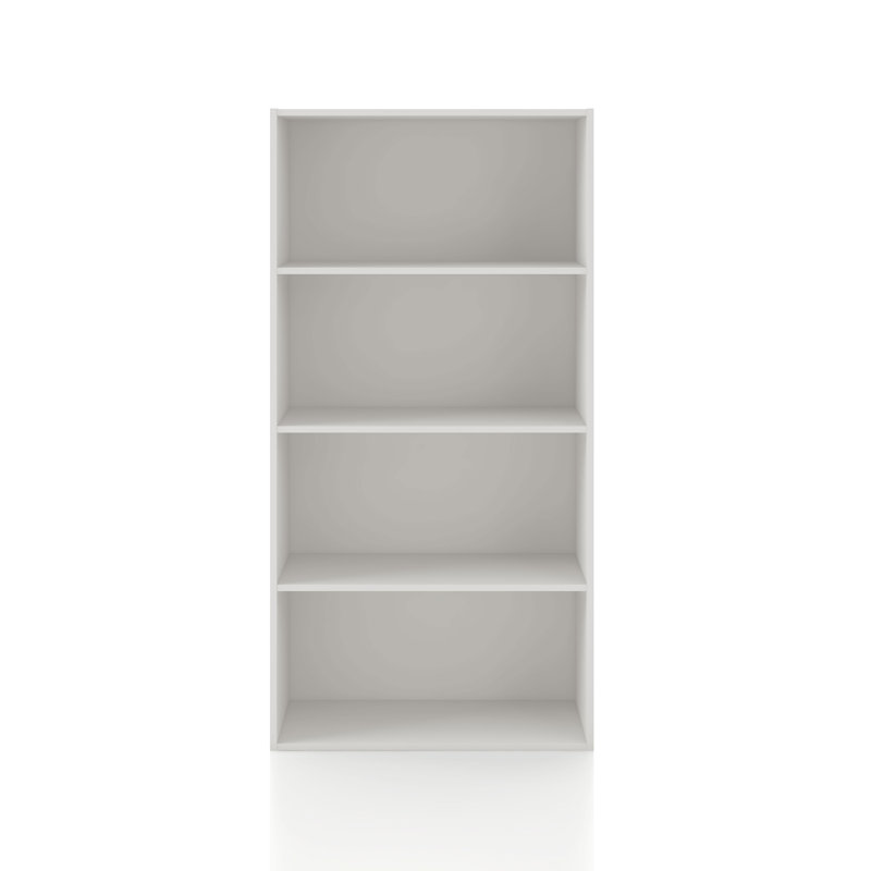 Bibliothèque de rangement empilable, 4 tablettes, Blanc