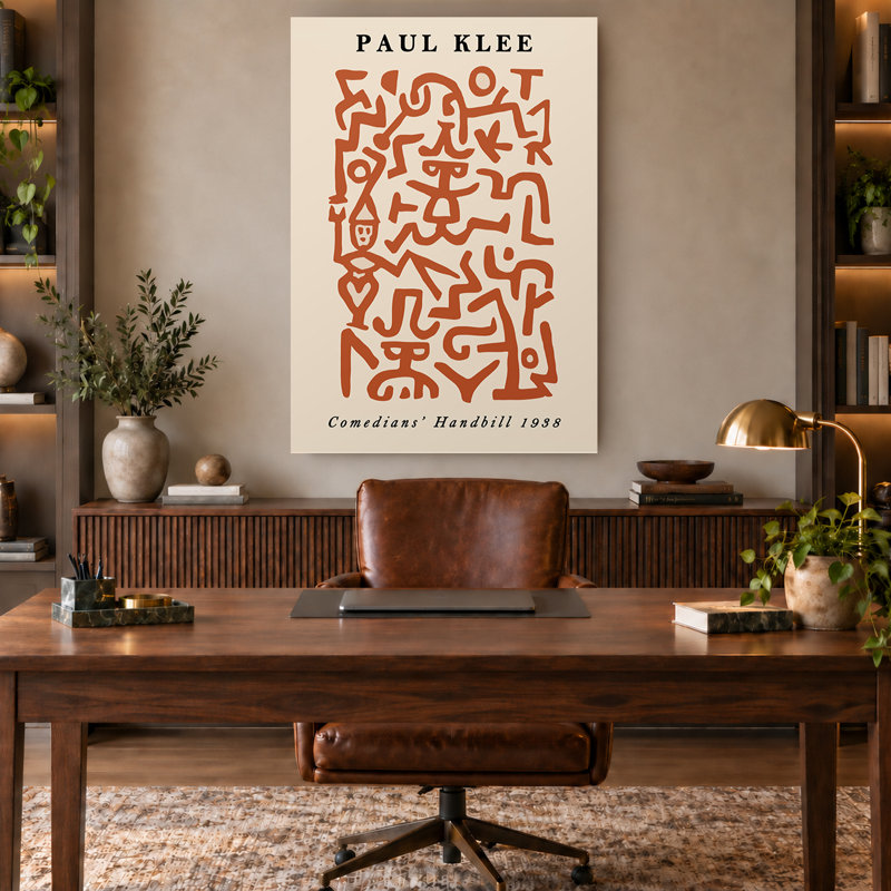 «Terracotta Paul Klee», art abstrait sur toile, art mural, H 24 po x l 16 po