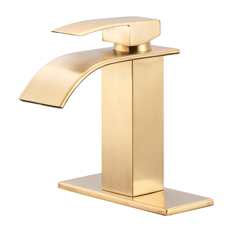 Deck Single-handle Bathroom Faucet, Brushed Gold