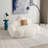 Cloud-Style Oversized Accent Chair with Sherpa Upholstery - Plush Pouf Armchair for Living Room, Bedroom, Dorm, Off-White Soft seating