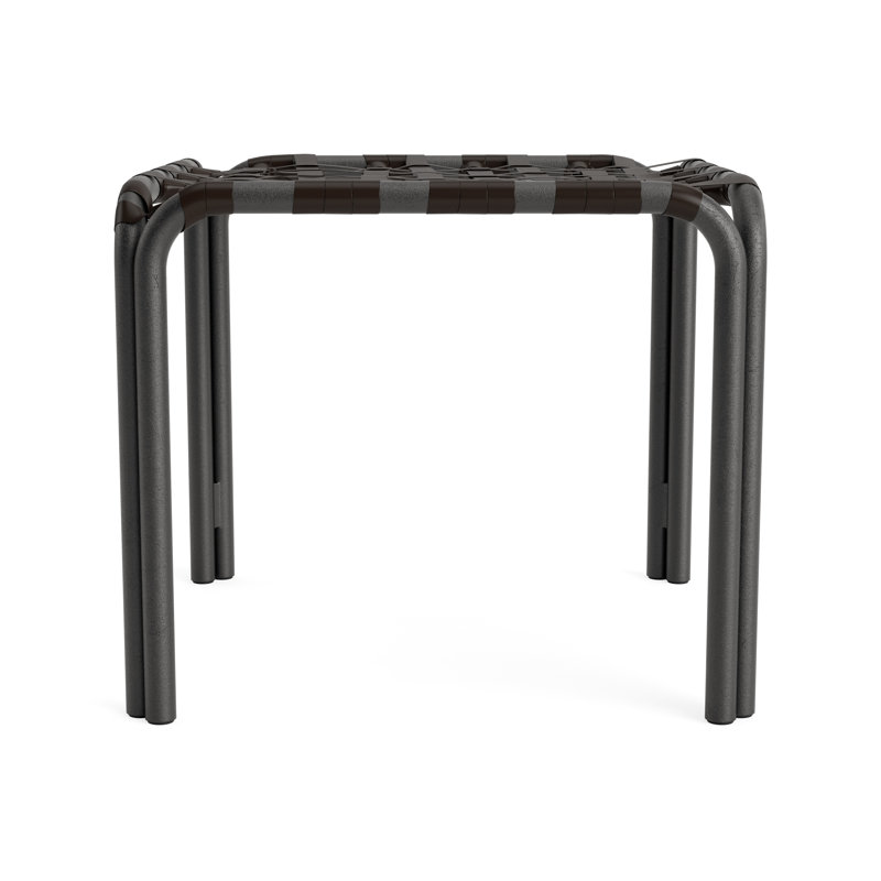 Kantan Outdoor Square Side Table, Textured Pewter, Coffee