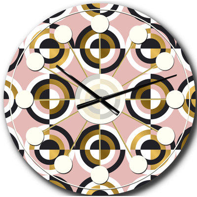 Horloge murale abstraite géométrique circulaire rétro I - Mid-Century