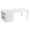 Elegant Coffee Table With White High Gloss Surface And Metal Support Rectangular Tabletop Frame