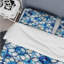 Ensemble de housse de couette géométrique à motif de treillis bleu et blanc-812612662