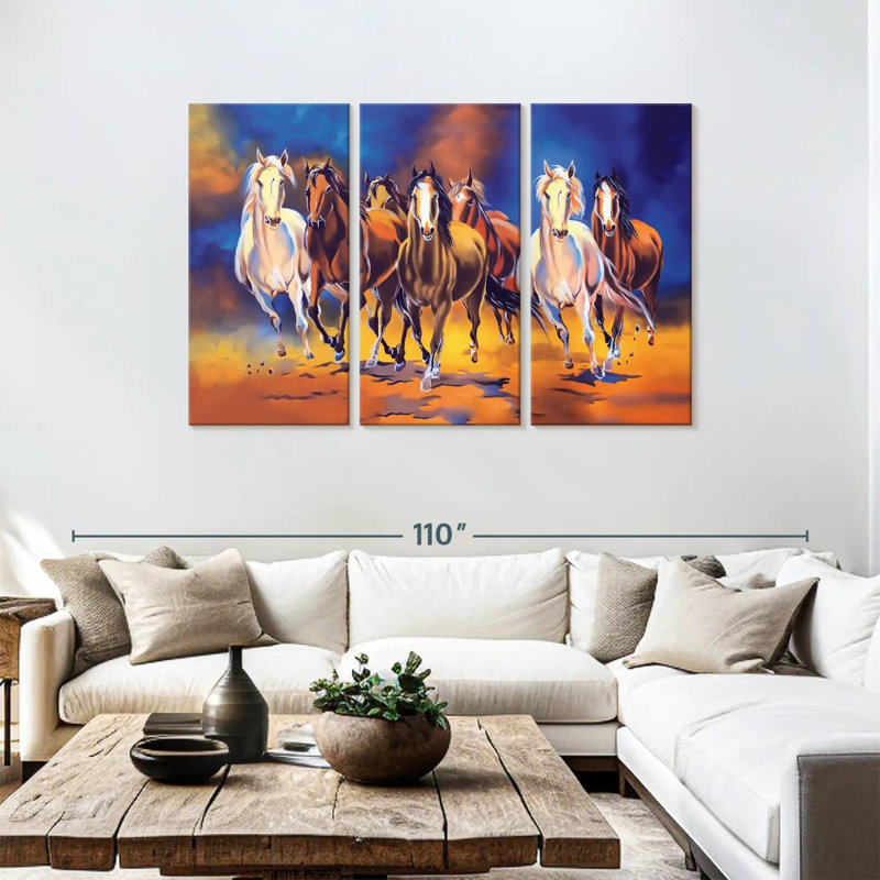 Vaastu Horses, 48" H x 74" W