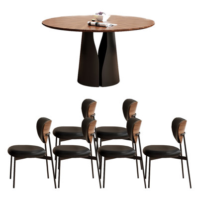 Ancient Style Black Walnut Solid Wood Dining Table 59.05