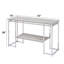Console rectangulaire avec design contemporain, finition chêne et base traîneau, profondeur de 16 pouces, hauteur 30, cadre de salon moderne, l 47 po x P 16 po, pour l'espace principal, tablette ouverte