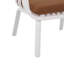 Fauteuil club d'extérieur Huron PP, finition blanche avec coussin brun, ensemble de 2