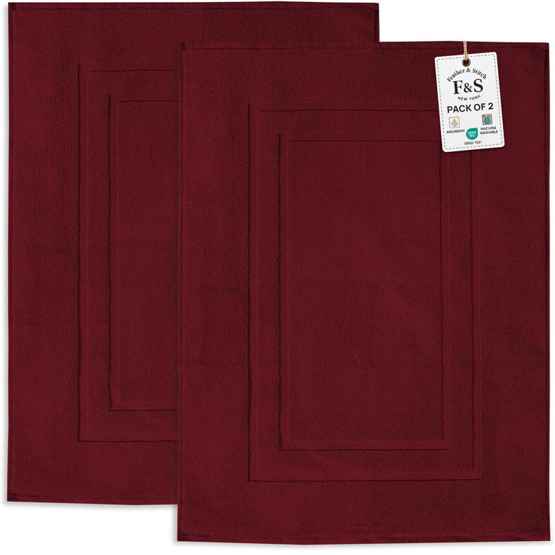  850 gsm 100% Cotton super soft , highly absorbent & quick-dry Terry Bathmat- not a bathroom rug, Burgundy