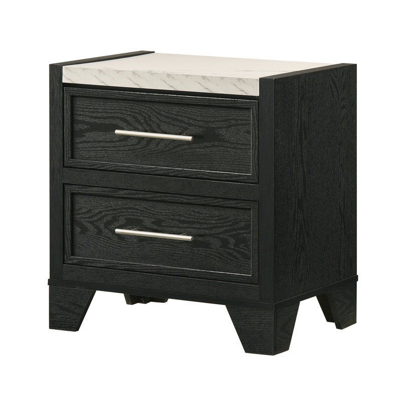 Table de chevet 2 tiroirs 1pc