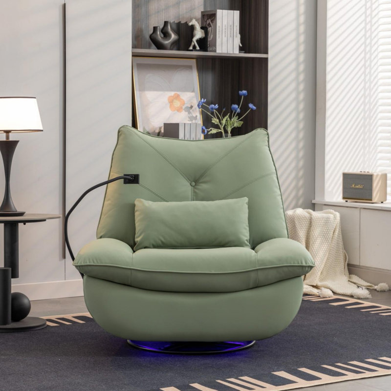 Fauteuil inclinable pivotant Boleradice, Vert