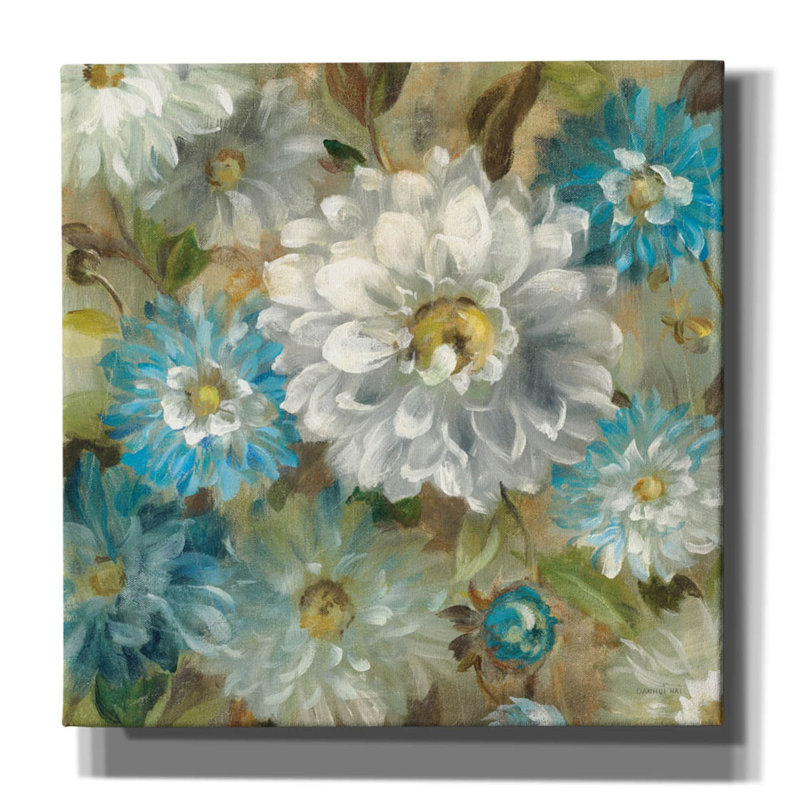 "Epic Graffiti" Secret Garden 1 Cream "par Danhui Nai, art mural sur toile, H 18 po x l 18 po