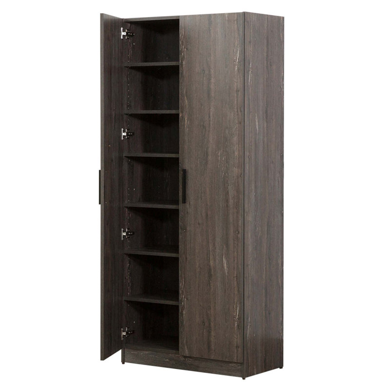 Mia Farmhouse Shoe Cabinet With Six Shelves, Rustic Design For Organized And Stylish Entryways