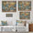 Vintage World Map II - World Map Wood Wall Art-615140211