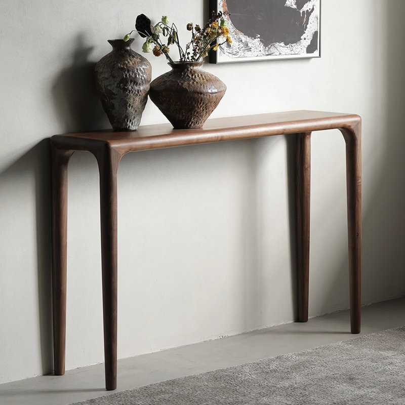 Modern and simple brown console table, 35.40" H x 47.20" W x 13.80" D