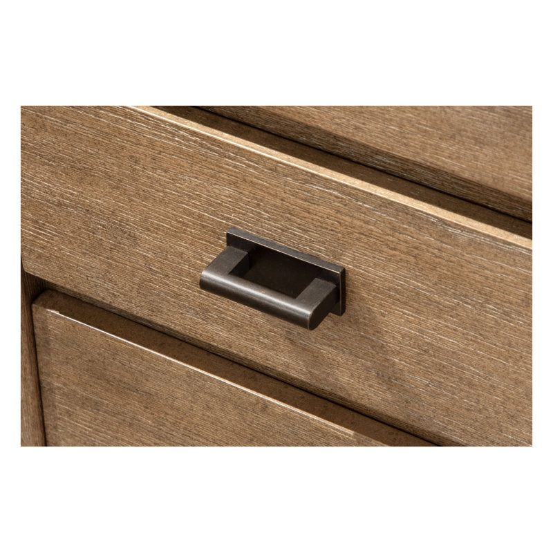 Mobile File With Casters, Brown
