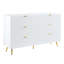 Commode 6 tiroirs Gaines, finition brillante blanche-1690988551