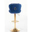 2 ensembles de tabourets de bar, avec repose-pieds en alliage de chrome et base en cuir velours à hauteur réglable, tabouret de bar simple à pieds dorés-1477704471