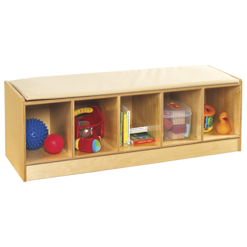 Banc de lecture naturel avec rangement Childcraft